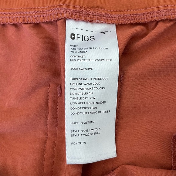 Women’s Figs Technical Collection Yola Skinny Scrub Pants Terracotta 2829 XXL - Picture 9 of 15